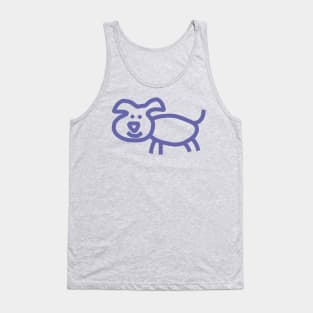 Very Peri Periwinkle Blue Line Puppy Dog Color of the Year 2022 Tank Top